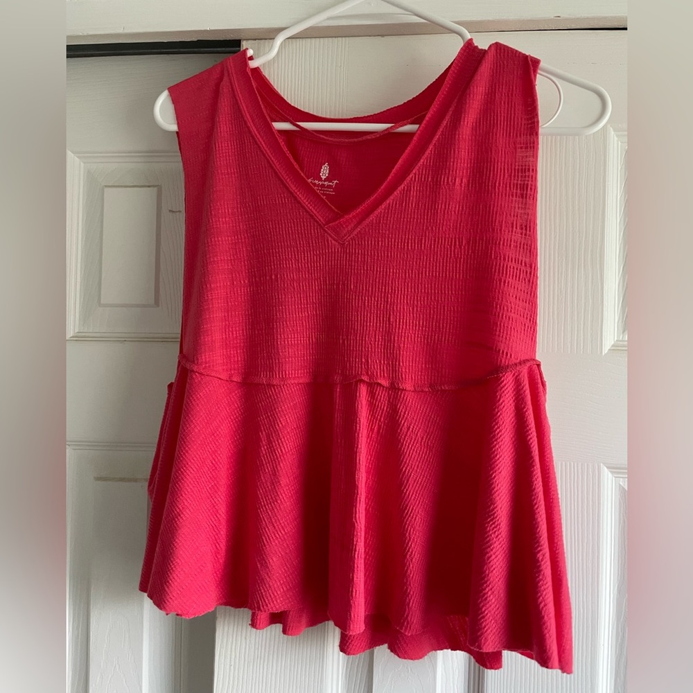Super cute, pink, free people, shirt, size extra small